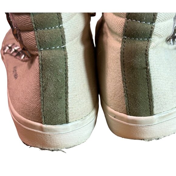 Vintage Havana High Top Sneakers Silver Tone Star Studs Side Zip Women's Size‎ 6 - Picture 7 of 10